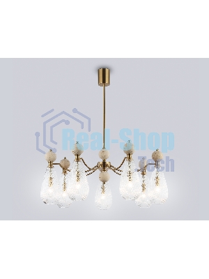 Люстра Ambrella light LH53287/7 BS/CL латунь/прозрачный E14*7 max 40W D815*900