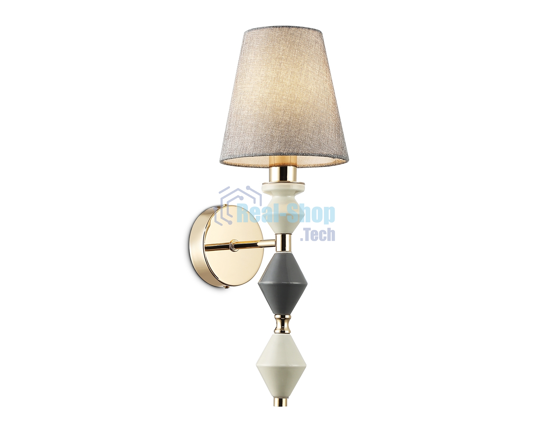 Настенный светильник Ambrella light LH75409 GD/GR золото/серый E14 max 40W 150*180*415