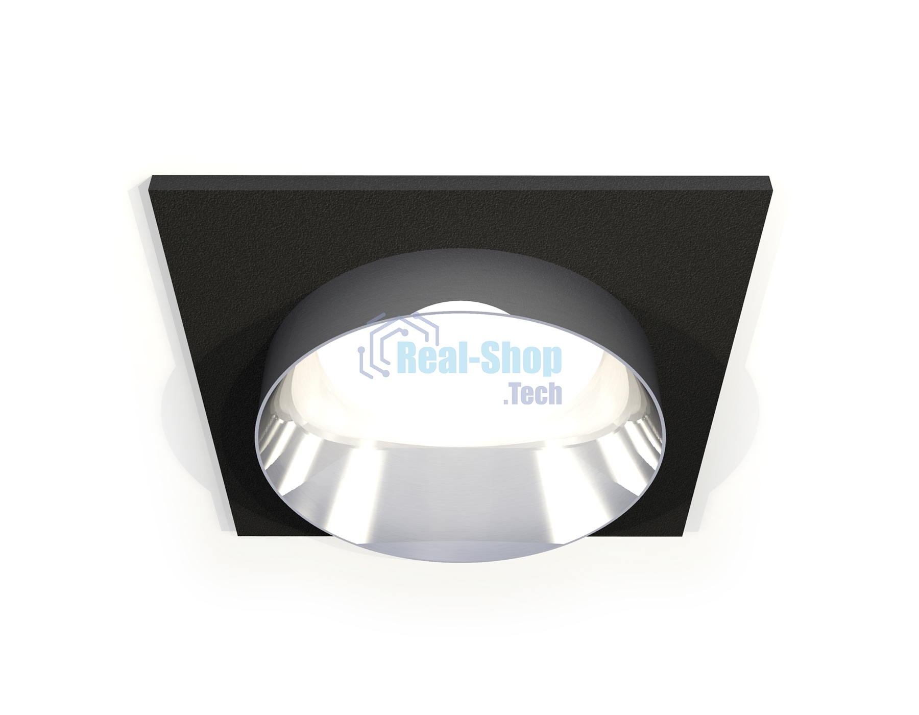 Комплект встраиваемого светильника Ambrella light XC6521022 SBK/PSL черный песок/серебро полированное MR16 GU5.3 (C6521, N6132)