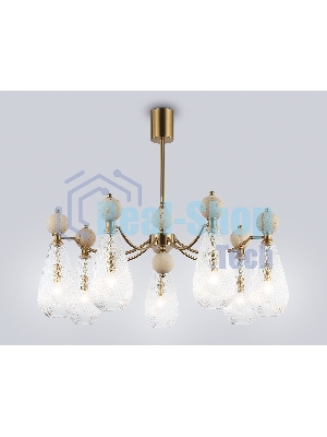 Люстра Ambrella light LH53287/7 BS/CL латунь/прозрачный E14*7 max 40W D815*900
