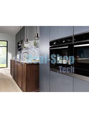 Электрический духовой шкаф Electrolux с конвекцией, приготовление на пару,объем 72 л, утапливаемые переключатели, 10 режимов, автопрограммы, очистка пиролитическая, 3 стекла в дверце, направляющие проволочные + телескопические (1 уровень), термощуп