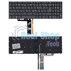 Клавиатура для ноутбука Lenovo IdeaPad S340-15 черная с подсветкой
