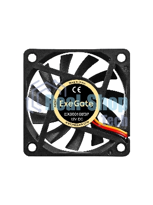 Вентилятор для корпуса ExeGate EX06010B3P черный, 60 мм, 2000 об/мин, 16 дБ, 3 pin