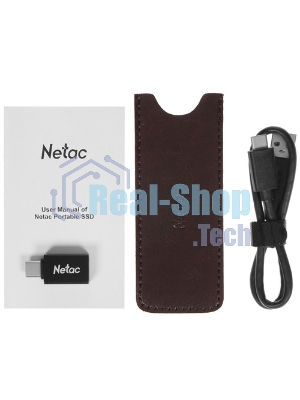 Внешний SSD Netac Z SLIM, 2TB, USB 3.2 Gen 2 Type-C, R/W 550/480, черный