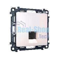 Комплект механизма компьютерной розетки ALFA Жемчуг RJ-45(8P8C) CAT6 с шторкой QUANT (AP2120, VM188) MA212010