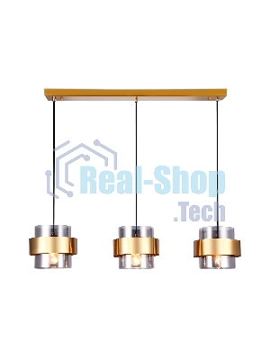 Светильник Ambrella light TR3652/3 GD/SM золото/дымчатый E27/3 max 40W 820*180*700