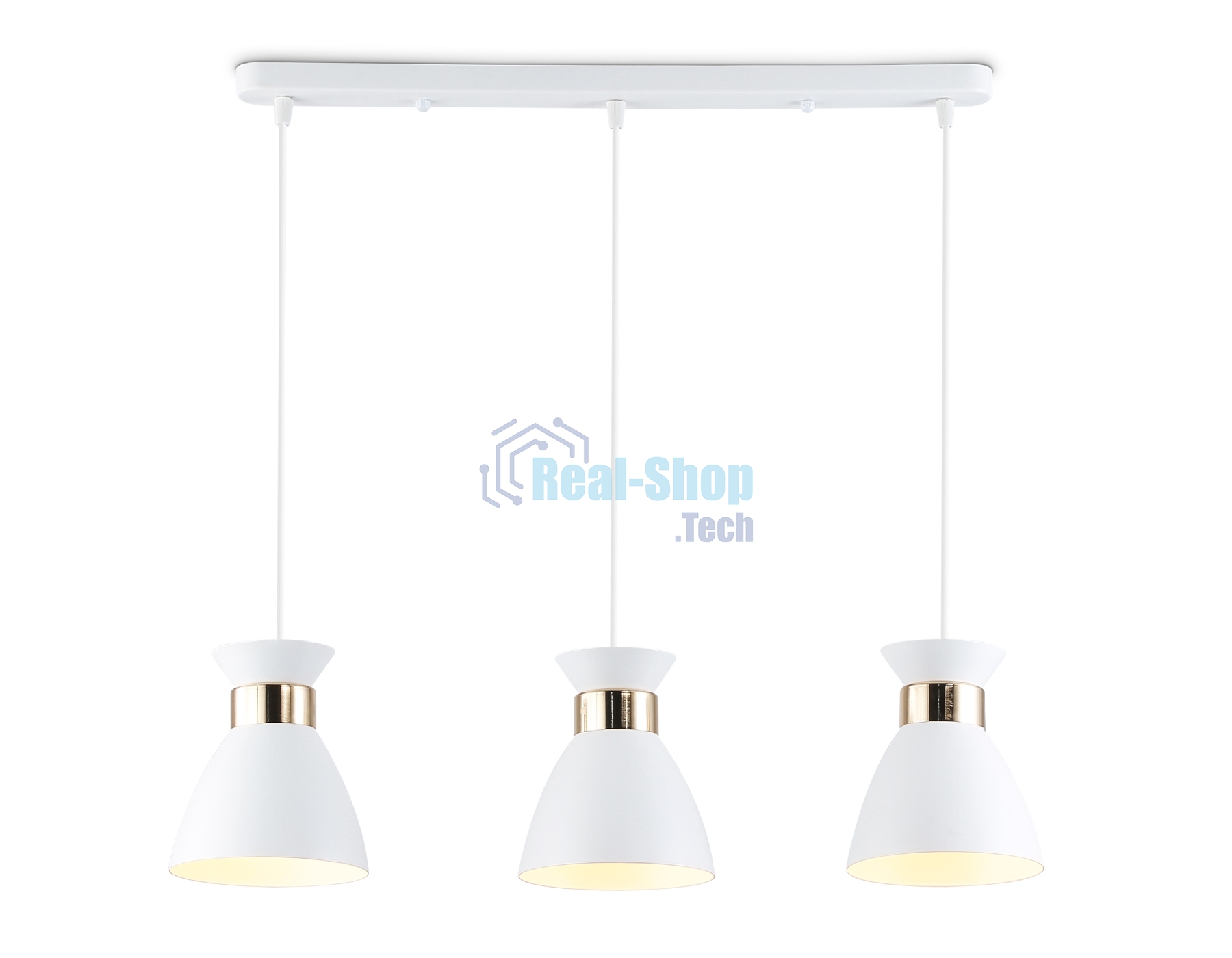 Светильник Ambrella light TR8466/3 WH/FGD белый/золото E27/3 max 60W 550*135*1000