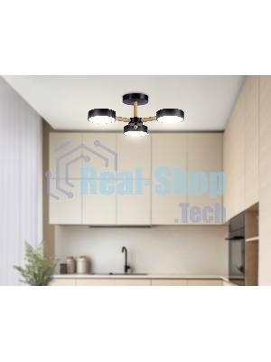 Светильник Ambrella light FL4823/3 BK черный 3000K-6400K 40W D580*160 (ПДУ ИК)