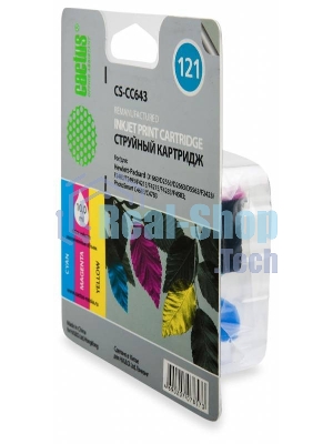 Картридж струйный Cactus CS-CC643 №121 многоцветный (9 мл.) для HP DJ D1663/D2563/D2663/D5563/F2423/F2483/F2493/F4213/F4275/F4283/F4583/PS C4683/C4783