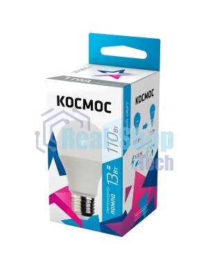 Лампа светодиодная Космос LED BASIC A60 13Вт 220В E27 4500К