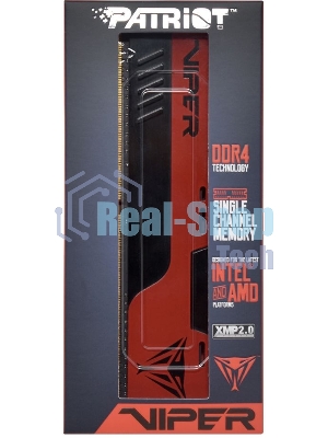 Оперативная память Patriot Viper Elite II, DDR4, 32GB (1x32 GB), 3200 MHz, CL18, DIMM, радиатор, красный, черный