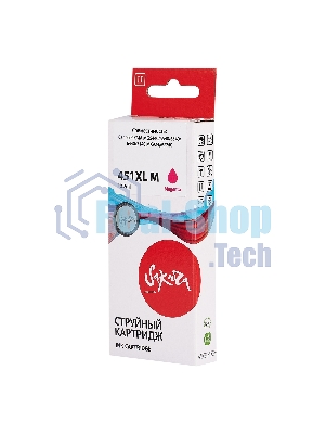 Картридж струйный Sakura 6474B001 (451XL M) для Canon, пурпурный, 10,2 мл., 660 к.