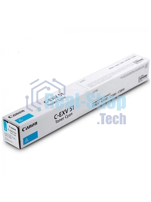 Тонер Canon C-EXV51C 0482С002 голубой туба для копира iR-ADV C5535/5535i/5540i/5550i/5560ii MFP