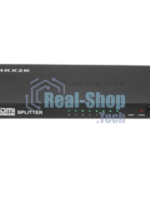 Разветвитель HDMI Cablexpert DSP-8PH4-03, HD19F/8x19F, 1 компьютер => 8 мониторов, Full-HD, 3D, 1.4v, каскадируемый