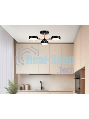 Светильник Ambrella light FL4823/3 BK черный 3000K-6400K 40W D580*160 (ПДУ ИК)