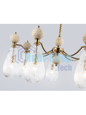 Люстра Ambrella light LH53287/7 BS/CL латунь/прозрачный E14*7 max 40W D815*900