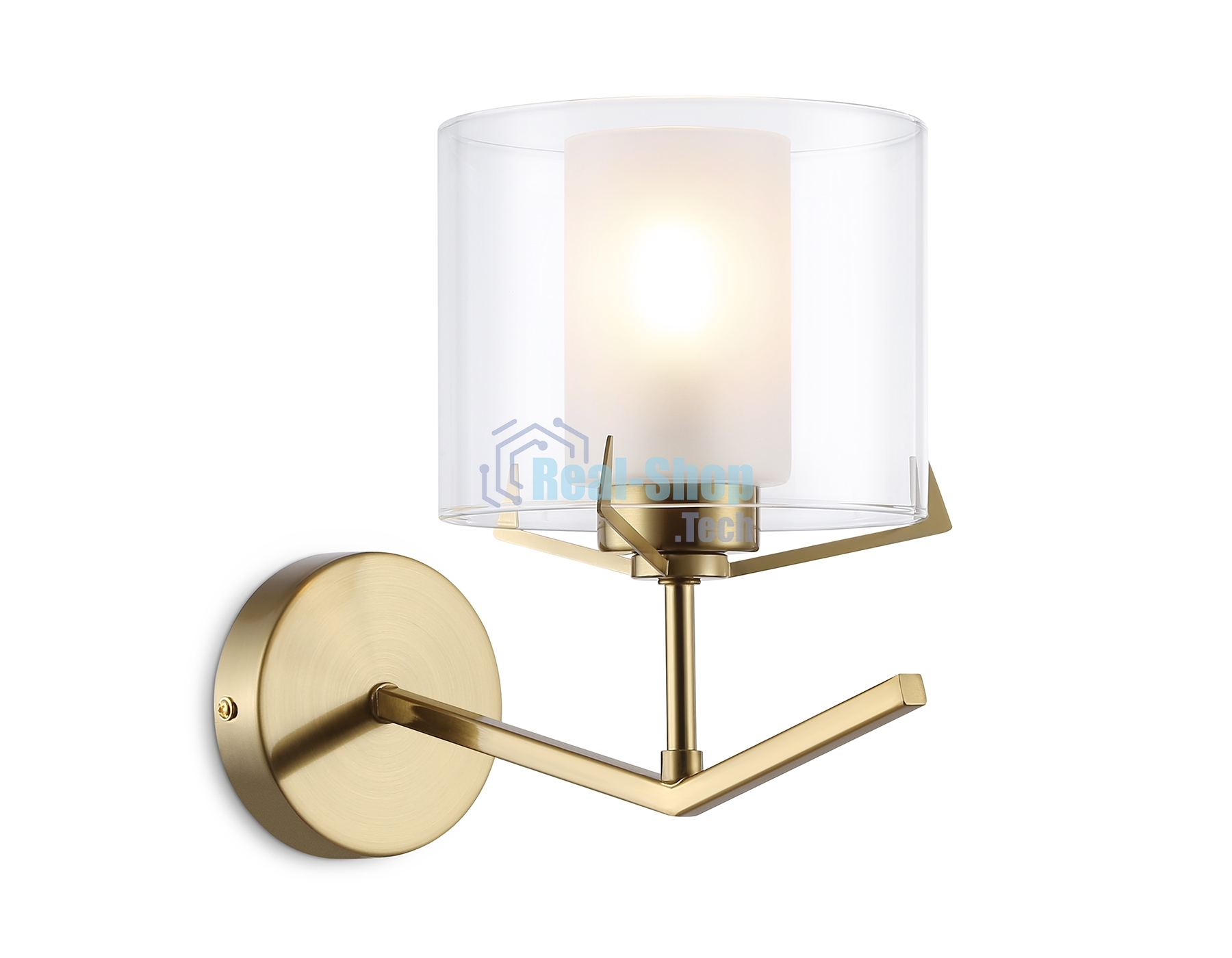 Настенный светильник Ambrella light LH57010 BS/FR латунь/белый матовый E14 max 40W 280*150*220