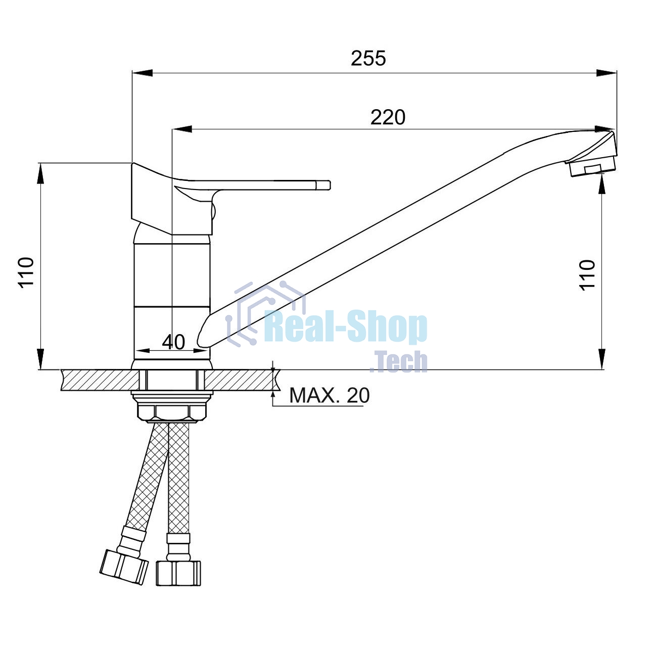 SL137-004F-25 Смеситель для кухни, ø35