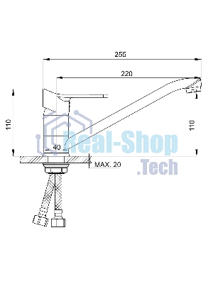 SL137-004F-25 Смеситель для кухни, ø35