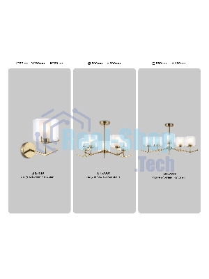 Настенный светильник Ambrella light LH57010 BS/FR латунь/белый матовый E14 max 40W 280*150*220
