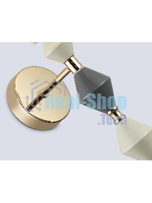 Настенный светильник Ambrella light LH75409 GD/GR золото/серый E14 max 40W 150*180*415