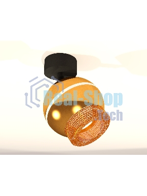 Комплект поворотного светильника Ambrella light XM1105010 PYG/SBK/CF золото желтое полированное/черный песок/кофе MR16 GU5.3 LED 3W 4200K