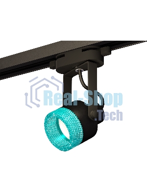 Светильник Ambrella light XT6602063 PBK/BL черный полированный/голубой MR16 GU10 (C6602, N6153)