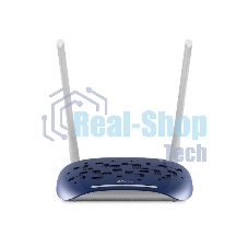 Маршрутизатор TP-Link VDSL/ADSL 300Mbps Wi-Fi VDSL/ADSL Modem Router, 802.11b/g/n, 300Mbps at 2.4GHz, 4 FE LAN ports, 2 fixed antennas, Clound Support, with VDSL splitter, Annex A/B