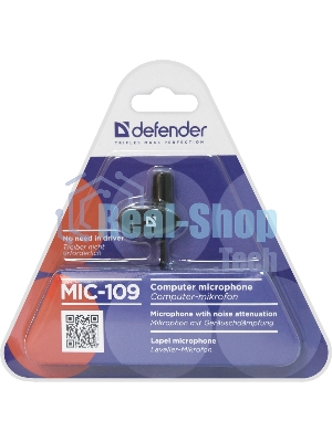 Микрофон Defender MIC-109 черный