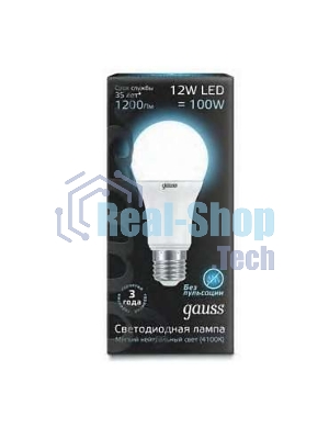 Лампа светодиодная Gauss LD102502212LED A60 globe 12W E27 4100K