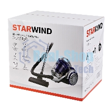 Пылесос Starwind SCV3450 фиолетовый/серебристый, 400/2500 Вт, уборка сухая, пылесборник контейнер 3 л