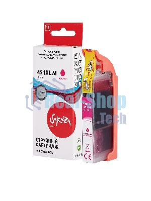 Картридж струйный Sakura 6474B001 (451XL M) для Canon, пурпурный, 10,2 мл., 660 к.