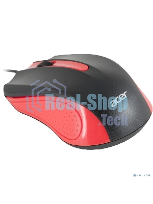 Мышь проводная Acer OMW012 черный/красный, 1200 dpi, USB, кнопки - 3