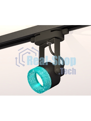 Светильник Ambrella light XT6602063 PBK/BL черный полированный/голубой MR16 GU10 (C6602, N6153)