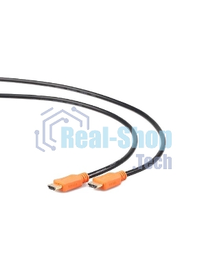 Кабель Cablexpert HDMI CC-HDMI4L-6, 19M/19M, v2.0, серия Light, позол.разъемы, экран, 1.8м, черный, пакет
