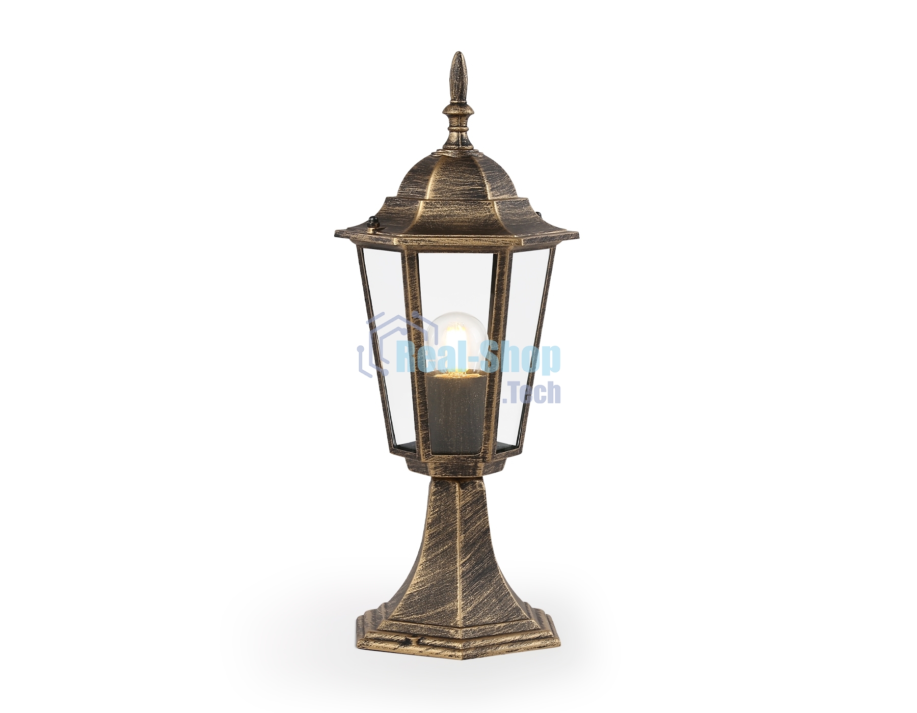 Светильник Ambrella light ST2025 GD/BK/CL золото/черный/прозрачный IP54 E27 max 40W D150*400