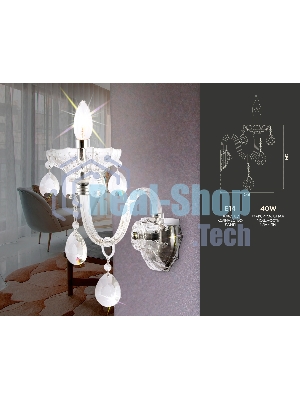 Светильник Ambrella light TR4911 CH/CL хром/прозрачный E14 max 40W 294*160*246