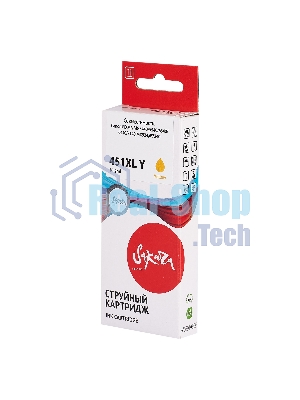 Картридж струйный Sakura 6475B001 (451XL Y) для Canon, желтый, 10,2 мл., 685 к.