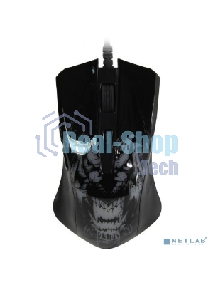 Мышь проводная Qumo Rampage M49 черный, 3200 dpi, USB, кнопки - 6