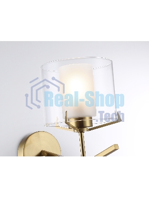 Настенный светильник Ambrella light LH57010 BS/FR латунь/белый матовый E14 max 40W 280*150*220
