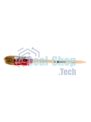 Кисть круглая MTX 82076 № 6 (30 мм), натуральная щетина, деревянная рукоятка