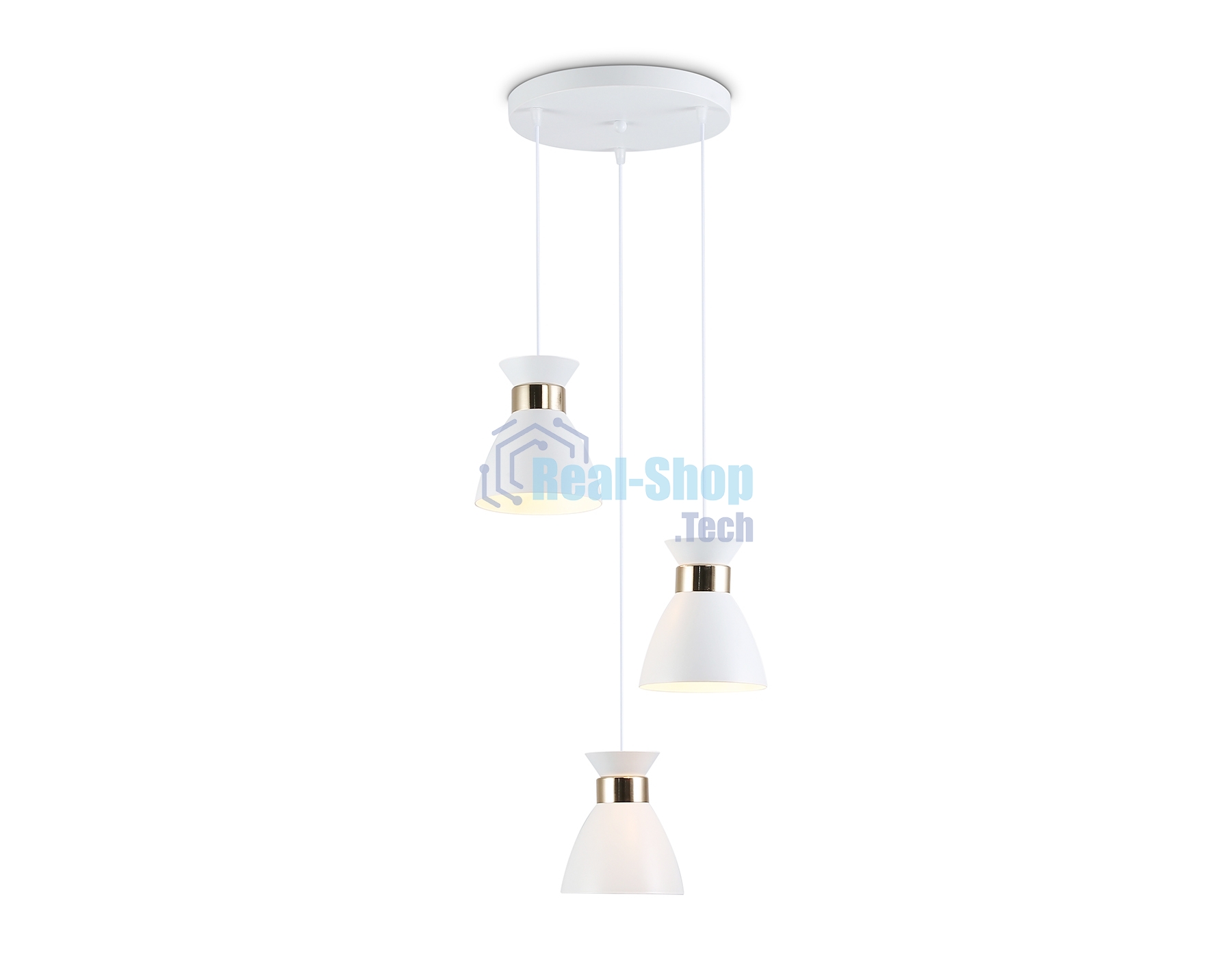 Светильник Ambrella light TR8467/3 WH/FGD белый/золото E27/3 max 60W D340*1000
