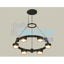 Светильник Ambrella light XR92051102/6 SBK/PYG черный песок/золото желтое полированное GX53 (A9205, C9232, N8124)