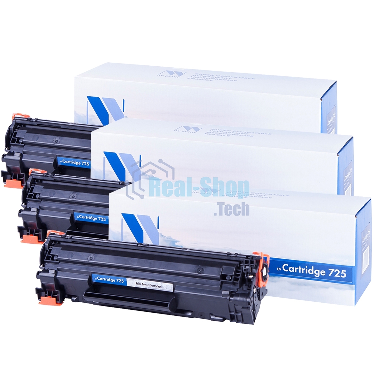 Картридж NVP совместимый NV-725-SET3 для Canon i-Sensys 6000/ 6000B/ 6020/ 6020B/ 6030 / 6030B/ 6030w/ MF 3010 (1600k) (3 шт)