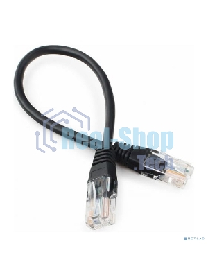 Патч-корд UTP Cablexpert cat.5e 0.25м, литой, многожильный, черный