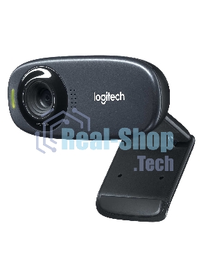 Веб-камера Logitech C310 HD 1280x720, 30 кадр/с, USB Type-A, микрофон (шумоподавление), автоосвещение, универсальное крепление