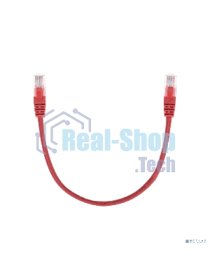 Патч-корд U/UTP Rexant cat.5e, RJ45-RJ45, 26AWG, ZH нг(А)-HF, красный, 0,3 м