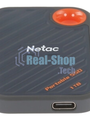 Внешний SSD Netac ZX20 II, 1TB, USB 3.2 Gen 2x2 Type-C, R/W 2000/1800, черный