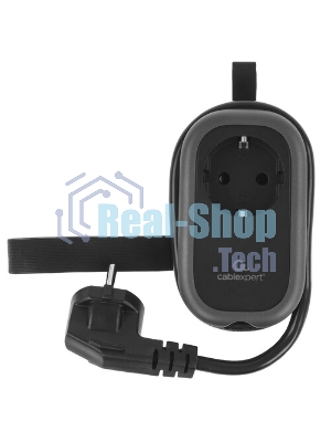 Удлинитель Cablexpert Exnovo mini, EXN-1-CU2-B-1.13, 1р, 16А, 1xType-C PD, 20 Вт, 2хUSB QC, 18Вт, 1.13м, ур.защиты 1+, черный, коробка