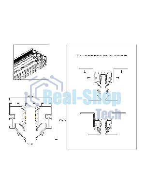 Шинопровод GL1945 BK черный IP20 48V 2000*50*43